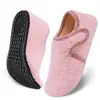 Pantuflas de algodón de felpa para el hogar, de temporada otoño e invierno, para hombre y mujer, de punta cerrada, antideslizantes, suela gruesa, de felpa, cálidas para interior, de algodón para maternidad, para comercio exterior