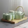 Juego de Té Celadón Set para el Hogar Cerámica Jingdezhen Juego Grande Completo Tetera Simple Moderna Taza de Té Bandeja de Té Tetera