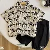 Camisas de Manga Corta para Niños 2025 Verano Nuevo Estilo Camisas con Estampado Completo de Dibujos Animados para Niños y Bebés, Tops Delgados y Modernos