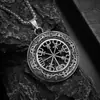 Moda transfronteriza temu AliExpress piel de camarón retro antiguo plata runa brújula pirata colgante accesorios para joyería DIY