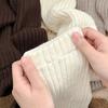 Calcetines para Niñas Otoño e Invierno Estilo Coreano Ins Etiqueta de Tela Cubre Pantorrillas Invierno Cálido para Niños Calcetines Holgados de Color Sólido