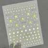 Adesivos de Unha Estrela de Cinco Pontas Genuínos em Estoque, Múltiplos Estilos para Escolher, Versáteis Adesivos Planos de Estrela de Cinco Pontas para Unhas, Estilo Dh