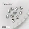 Joias para Unhas Artísticas de Açúcar Rochoso Diamantado Retangular Ângulo Reto Fundo Pontiagudo Diamante Quadrado Cubo de Gelo de Açúcar Pedras Strass para Unhas de Vidro Atacado Strass de Cristal