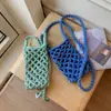 Bolsa de Teléfono Móvil Tejida Transfronteriza, Bolso de Hombro Cruzado Individual, Mini Bolso Multiusos, Bolso Casual con Textura, Bolso de Viaje de Lana