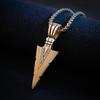 Collar de cadena hiphop transfronterizo europeo y americano con colgante triangular, moda exagerada de metal para hombre, tendencia urbana versátil