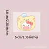 Lindo Adhesivo de Cristal UV Sanrio DIY Taza de Vidrio Papelería Adhesivo Decorativo Etiqueta de Cristal Despegar y Pegar