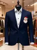 Site independente internacional Amazon TEME blazer de veludo cotelê de manga comprida com dois bolsos masculinos