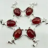 Venta Caliente Transfronteriza Joyería Europea y Americana Accesorios para Collares Cristal Natural Ágata Piedra Preciosa Colgante de Pingüino Aleación Accesorios Ecológicos