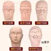Modelo de Cabeza Humana de Silicona Falsa para Práctica de Masaje de Acupuntura Facial, Molde de Cabeza para Lavado Facial y Otros Propósitos