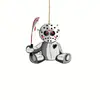 Pingente Anão Zumbi de Terror de Personagem de Halloween Transfronteiriço Acrílico Plano Criativo Acessórios de Carro Pingente Decorativo