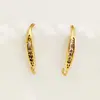 Ganchos de Oreja Sencillos con Circonita Incrustada Chapados en Oro Accesorios para Pendientes de Joyería Hecha a Mano DIY Materiales Venta al por Mayor