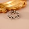 Moda coreana anillo vintage estrella de seis puntas hueco anillo abierto anillo anillo femenino parejas hacer viejo Plata tailandesa joyería de moda