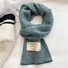 Bufanda Suave de Punto para Mujer, Elegante Patrón Espiga Versátil para Otoño e Invierno, Calentador de Cuello Engrosado Cálido, Versión Coreana Moderna
