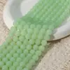 Grânulos Redondos de Vidro Verde Esmeralda Imitação de Jade Pulseira Estilo Antigo Pulseira Colar DIY Pulseira com Contas Pingente de Borla Contas de Cauda Contas Soltas 4/6/8/10