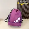 Comércio exterior atacado mochila com cordão leve para basquete futebol dobrável de viagem ao ar livre fitness bolsa esportiva