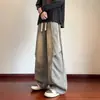 Jeans elásticos de estilo americano para hombre, pantalones rectos holgados retro callejeros de moda para otoño, pantalones casuales versátiles lavados