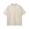 Camiseta de Manga Corta Vintage para Hombre Bk Lavado Copo de Nieve, Algodón Puro de 250g, Moda Transfronteriza Europea y Americana, Manga Corta de Marca Estilo Callejero Americano.