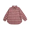 Camisa Plaid Casual de Primavera para Niñas Niños Medianos y Grandes 2025 Nueva Estilo Coreano Manga Larga Camisa Plaid para Niña Venta al por Mayor Moderna