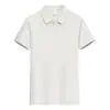 Camisa polo con logo personalizado, color liso, cuello camisero, ropa de trabajo de manga corta para negocios, amigable con la piel, transpirable, suave y cómoda, camisa de verano