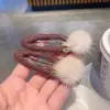 Pinza para el pelo de bola de felpa Otoño e Invierno Pinza para flequillo de gama alta Pinza BB Pinza superior para mujer Adorno para la cabeza Elegante Pinza lateral Pinza para el pelo
