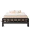 Cama de hierro para el hogar, cama doble de 1,5 m, cama de hierro reforzado y engrosado, cama individual de acero inoxidable, cama de 1,8 m con estructura de hierro para habitación de alquiler