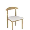 Silla de Comedor con Respaldo, Taburete Minimalista Nórdico para Estudio, Silla de Escritorio para Estudiantes, Habitación de Estudio, Uso Doméstico, Silla de Cuerno de Hierro y Madera Sintética