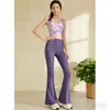 Conjunto de Yoga de Estilo Chino Nuevo 2026 para Mujer, Ropa Deportiva de Pilates de Alta Gama, Conjunto de Fitness con Pantalones Acampanados