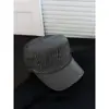 Chapéu de Cavaleiro Listrado de Aba Reta Novo Estilo Retro Primavera/Verão Unissex Fashionável Versátil Emagrecimento Facial Chapéu de Boina de Alta Qualidade