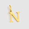 Accesorios de joyería DIY transfronterizos, colgante de acero de titanio con 26 letras en inglés, galvanoplastia de 18 quilates, pulsera, collar, venta al por mayor