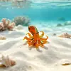 Adornos de pulpo de vidrio de colores de Zibo, artesanías de vidrio, decoraciones de escritorio de animales marinos, productos transfronterizos de vidrio