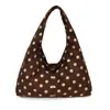 Bolso de Hombro Único con Lunares Estilo Coreano Moda Chic Versátil Gran Capacidad Bolso de Axila Diseño Diario Bolso Pequeño de Moda