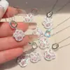 Colar com Pingente de Gato Rosa com Garras Cheio de Diamantes, Estilo Doce Super Fada para Mulheres, Corrente de Clavícula Versátil, Fashion e Fofo, Corrente de Pescoço Brilhante de Luxo Leve