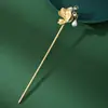 Nueva Horquilla de Oro Sub-Alto Gama, Nueva Horquilla con Colgante de Perla Mariposa Estilo Chino, Horquilla Versátil, Accesorio para el Cabello Hanfu Cheongsam