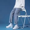 Pantalones vaqueros para hombre, primavera y otoño, nuevos, sueltos, rectos, coreanos, de moda, casuales, de pierna ancha, pantalones largos con colgante para niños.