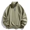 Sudadera Deportiva con Media Cremallera y Cuello Alto para Primavera y Otoño para Hombre, Holgada, Manga Larga, para Fitness, Running, Chaqueta Casual, Adelgazante, Elegante