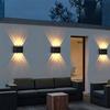 Luz solar para áreas externas, parede envolvente, pátio, arranjo decorativo, luz de parede, nova, luminária de parede solar luminosa para cima e para baixo