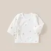 Bebê Recém-Nascido 0-3 Meses Outono/Inverno Classe A Algodão Puro Manga Curta Primeira Infância Estilo Primavera/Outono Top Túnica de Monge
