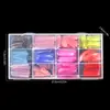 Arte de Uñas Popular Transfronterizo Molde de Uñas Colorido Papel de Uñas de Fototerapia Rápida Bandeja Sin Papel Piezas de Uñas de Cristal de Tamaño Mixto Sin Rastro