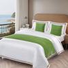 Borde de Cama Defensa Tela Sucia Moderno Simple Lujo Ligero Hogar Hotel Bandera de Cama Toalla de Pie de Cama Color Sólido Ropa de Cama Cubierta de Cama