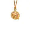 Loja de joias mesmo estilo ouro de areia antiga diamante borboleta janela bússola pingente novo estilo chinês rosa choque diamante borboleta bússola pingente