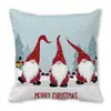 Feliz Navidad Viejo Barba Blanca Gnomo Piel de Durazno Encriptada Terciopelo Decoración del Hogar Cojín de Sofá Almohada ZT420