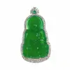 Plata de Ley S925 Calcedonia Borde de Zirconio Colgante de Buda Nuevo para Mujer Cadena de Clavícula de Loto Budista de Doble Capa Fabricante