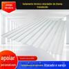 Telhas Transparentes, Telhas de Fibra de Vidro com Resina FRP para Claraboia, Telhas de Fibra de Vidro, Telhas Onduladas Atacado, Painéis Compostos, Telhas de Plástico com Borda de Aço