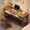 Escritorio de Madera Maciza Pequeño Apartamento Hogar Adulto Mesa Larga Minimalista Moderno Estudiante Estudio Escritorio de Escritura Mesa de Computadora