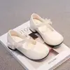 Zapatos de piel para niña 2026 primavera y otoño nuevos zapatos de princesa para niña zapatos Mary Jane de suela blanda para niñas zapatos de actuación