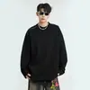 Camisetas de Manga Longa para Homens para Outono e Inverno, Projetadas para Uso Interno e Externo, Tops de Manga Longa, Design Solto com Zíper, Moletons Casuais com Gola Redonda