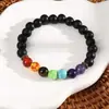 Amazon Export Más Vendido 8mm Piedra Natural Piedra de Colores Pulsera de Cuentas para Yoga Ojo de Tigre Piedra Volcánica Pino Azul