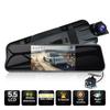 Espelho retrovisor 5.5 gravador de condução carro HD visão noturna lente dupla tela sensível ao toque frontal e traseira dupla gravação reversor de imagem