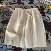 Shorts de Waffle para Hombre Verano Delgados Nuevos Holgados Casuales Deportivos Marca de Tendencia Playa Estilo Americano Pantalones de Longitud Media