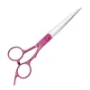Tijeras para el cuidado de mascotas, Tijeras para cortar el pelo, Set de Tijeras Curvas para Pelo de Perro, Herramientas de Peluquería, Tijeras de Dientes Planos, Suministros de Peluquería, Transfronterizo